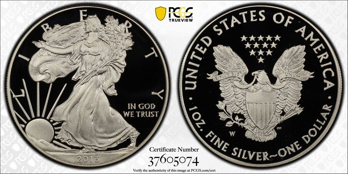 2013 W CONGRATULATIONS SET SILVER EAGLE PCGS PR69 DCAM