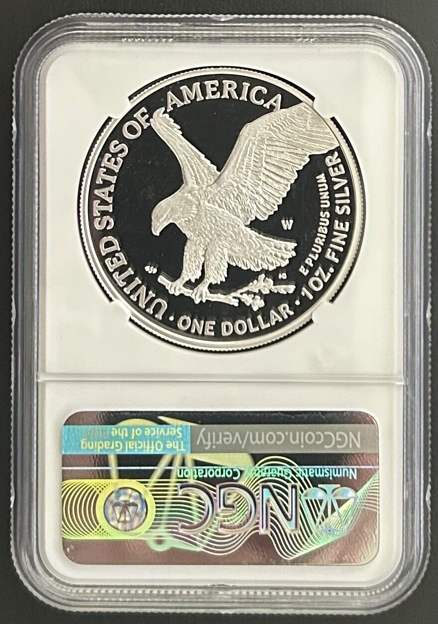 2021 W PROOF SILVER EAGLE PF70 Ronald Reagan FIRST DAY OF ISSUE FDI T-2 TYPE 2